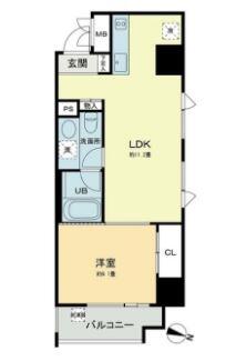 ベルファース本郷弓町 1001号室 間取り図
