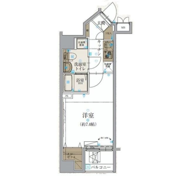 リヴシティ文京春日 302号室 間取り図