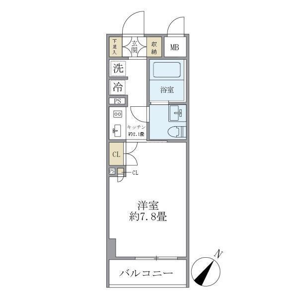 ジオエント駒込 404号室 間取り図