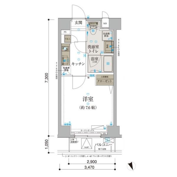 リヴシティ本郷 402号室 間取り図