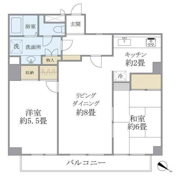 シティハイツ根津 402号室 間取り図