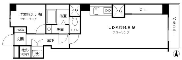 後楽園ビューハイツ 1102号室 間取り図