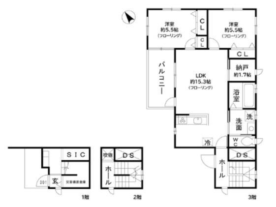 RIZIERやよい 301号室 間取り図