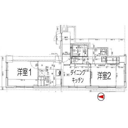 コスモリード文京千駄木 503号室 間取り図