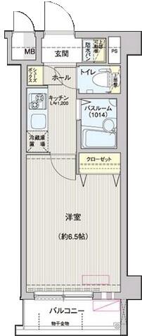 エステムプラザ神楽坂 North Residence 203号室 間取り図