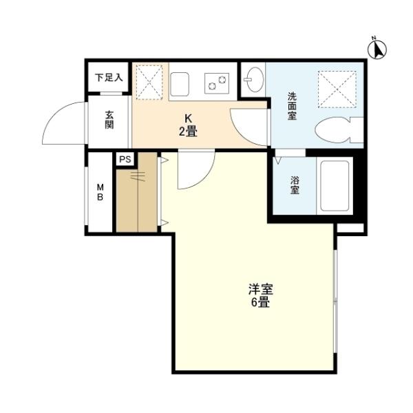 ウェルスクエアイズム文京小日向 103号室 間取り図