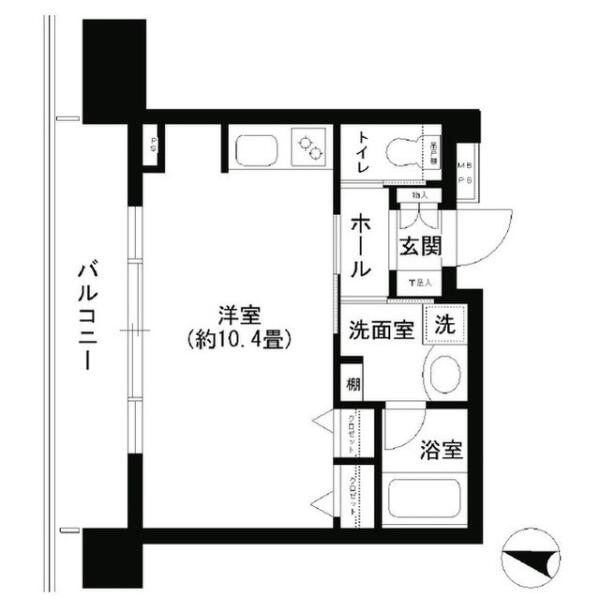 クリオ文京小石川 208号室 間取り図