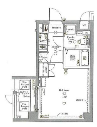アクサス白山　～AXAS白山～ 312号室 間取り図