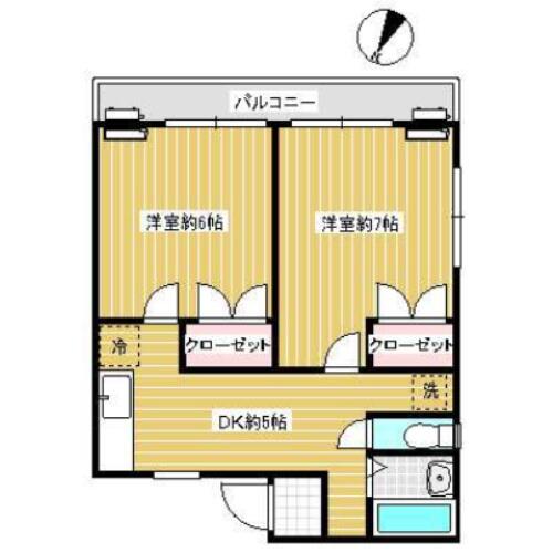 蓬莱館 101号室 間取り図
