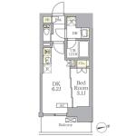 ザ・ライオンズフォーシア文京湯島 202 間取り図