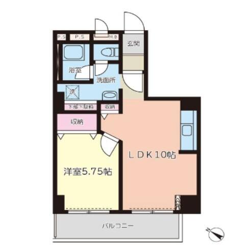 東建小石川マンション 411号室 間取り図