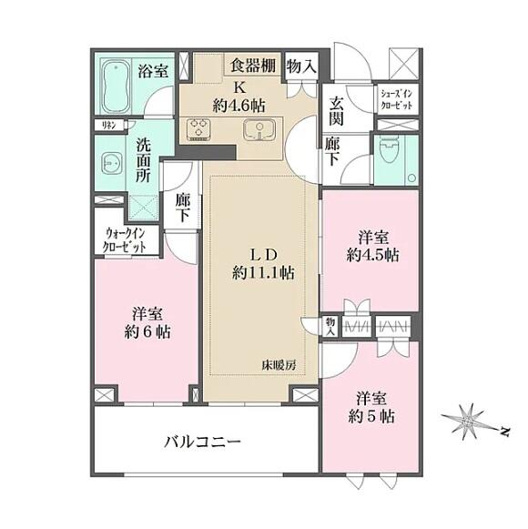 ザ・パークハウス小日向 204号室 間取り図