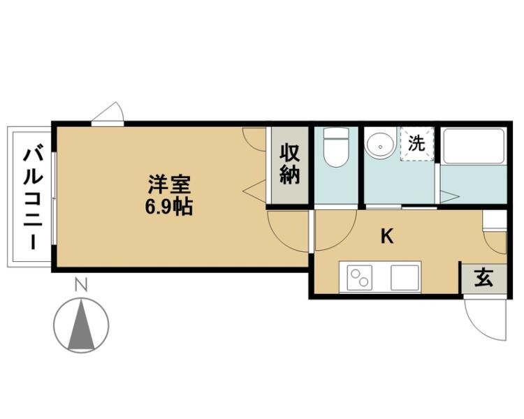 レディオ関口 302号室 間取り図