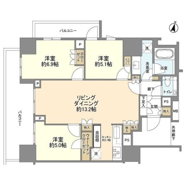 ブランズ本郷 207号室 間取り図