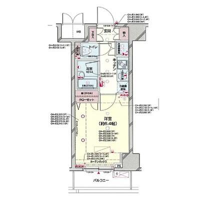 パレステュディオ早稲田ParkView 807号室 間取り図
