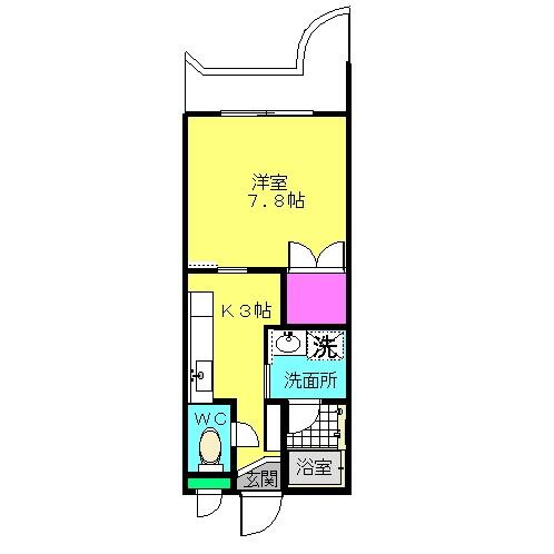 茗荷谷ハイツ 102号室 間取り図