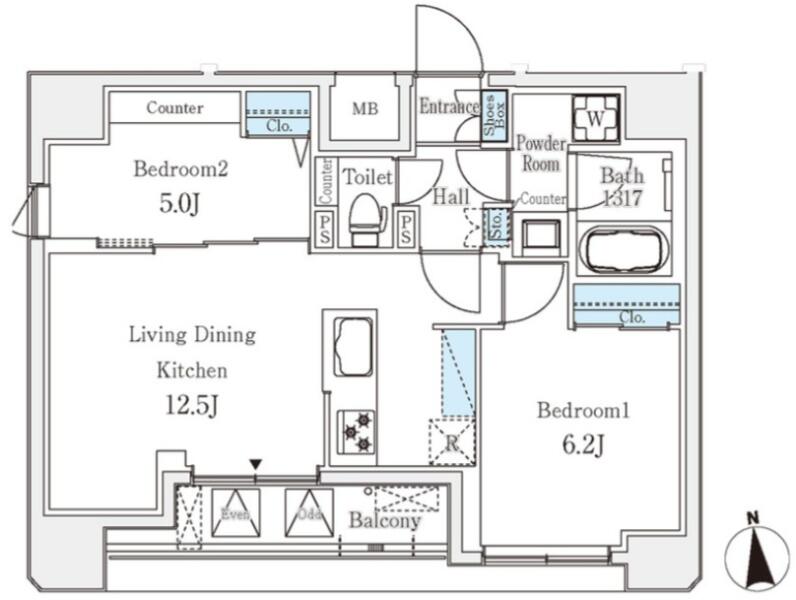 クラリティア文京湯島 701号室 間取り図