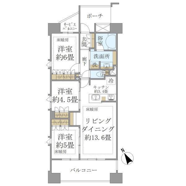 Brillia目白台 901号室 間取り図