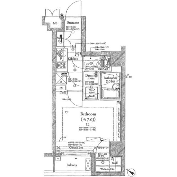 コンシェリア文京根津 401号室 間取り図