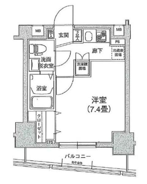 アイル文京白山 703号室 間取り図