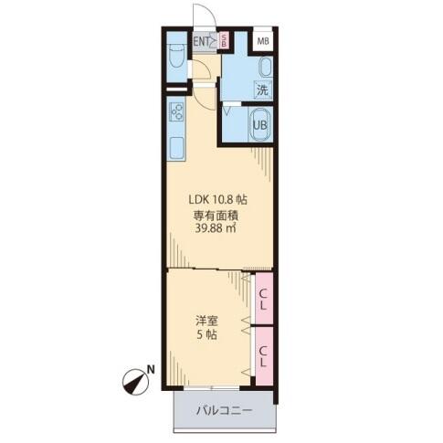 ソレアード茗荷谷 208号室 間取り図