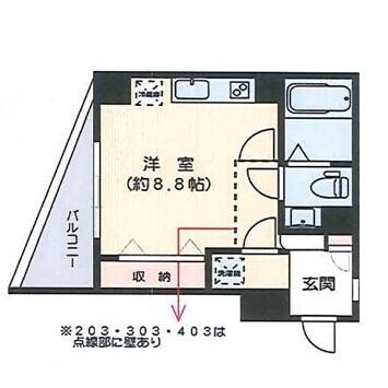 ル・シック湯島（Le chic Yusima） 603号室 間取り図