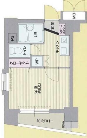 ロアール御茶ノ水順天堂大学前 703号室 間取り図