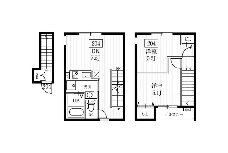 ミハス新大塚 204号室 間取り図