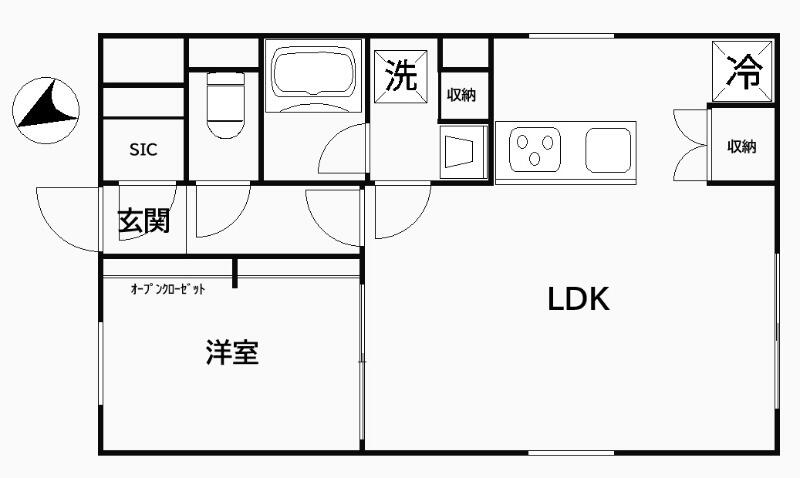CREAL江戸川橋 203号室 間取り図