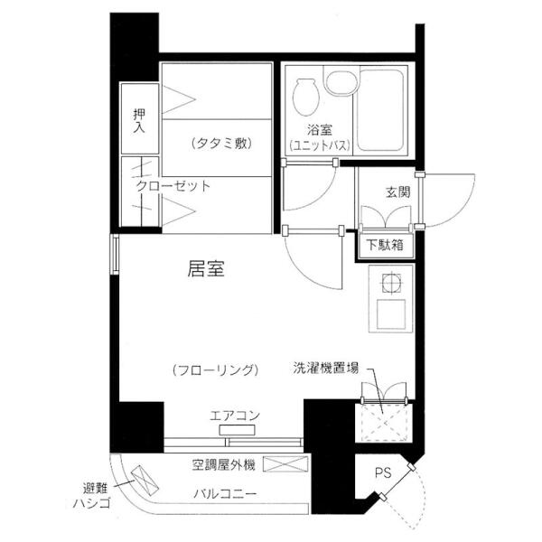 メインステージ江戸川橋 403号室 間取り図