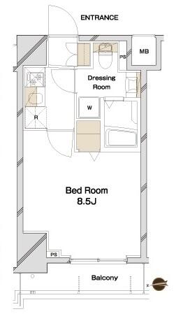 ガリシアグランデ江戸川橋 607号室 間取り図