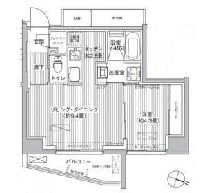 レーヴマニフィック本郷 202号室 間取り図
