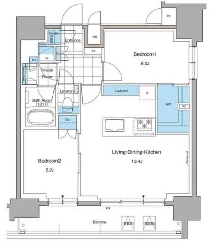 ルフォンプログレ本郷三丁目 1102号室 間取り図