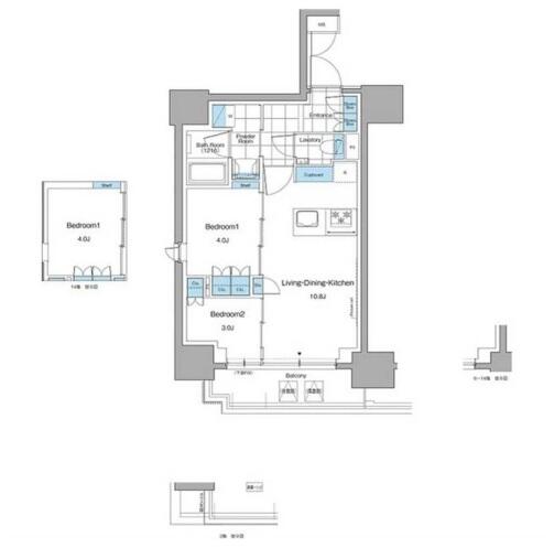 ルフォンプログレ本郷三丁目 201号室 間取り図