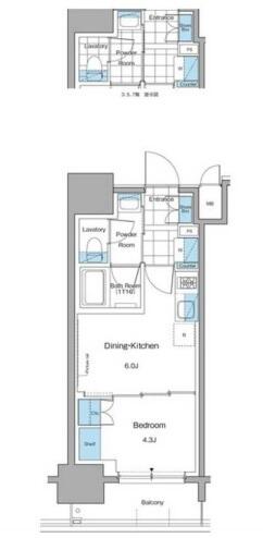 ルフォンプログレ本郷三丁目 702号室 間取り図