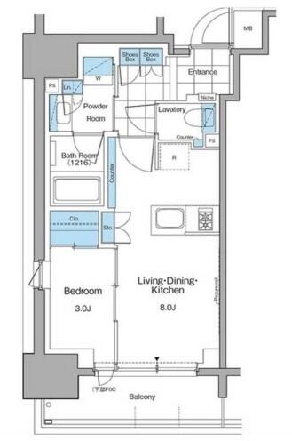 ルフォンプログレ本郷三丁目 604号室 間取り図