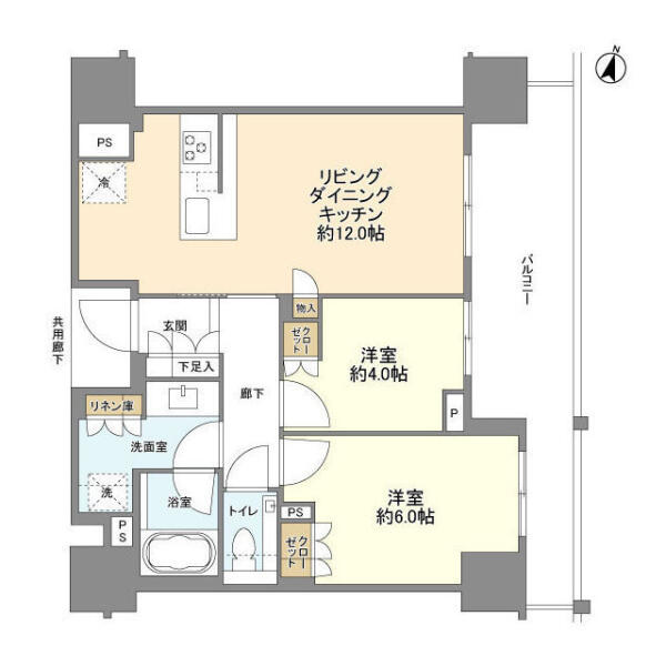 ブランズ本郷 502号室 間取り図