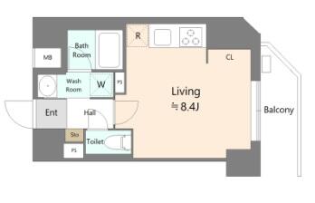 Alivis本郷三丁目 1001号室 間取り図