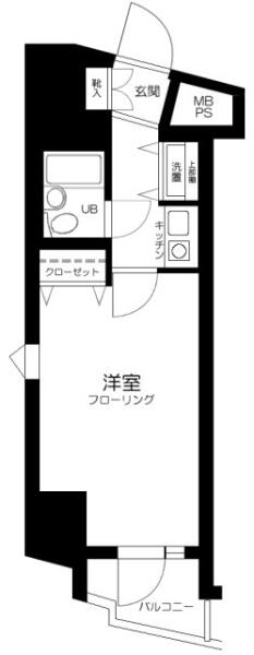 日神パレステージ護国寺 401号室 間取り図