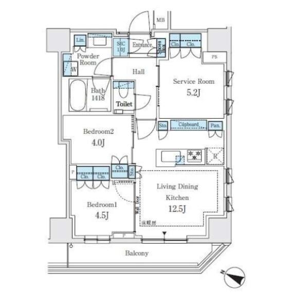 パークホームズ文京白山ヒルテラス 202号室 間取り図
