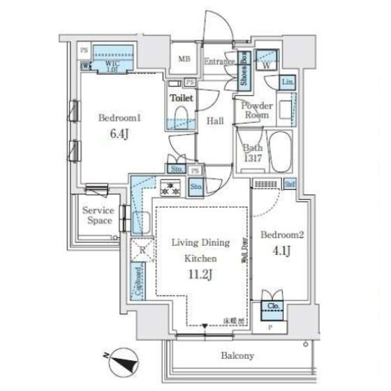 パークホームズ文京白山ヒルテラス 501号室 間取り図