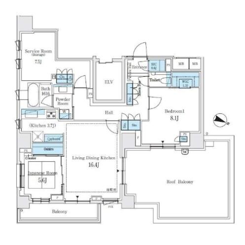 パークホームズ文京白山ヒルテラス 503号室 間取り図