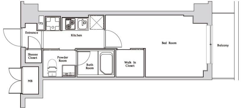 ハーモニーレジデンス神楽坂 204号室 間取り図