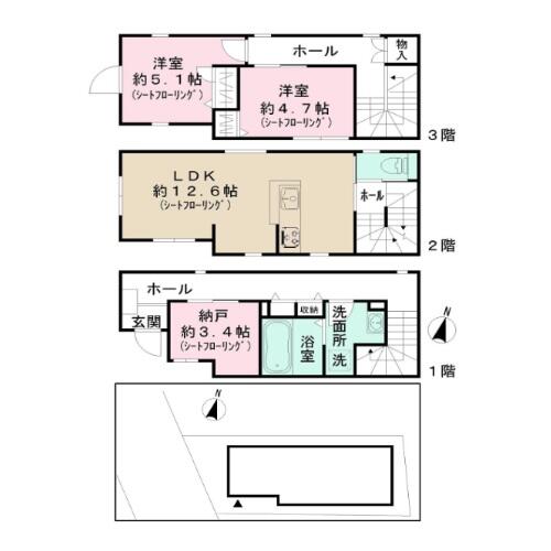 （仮）千駄木3丁目戸建  間取り図