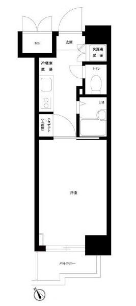 ルーブル文京音羽 406号室 間取り図