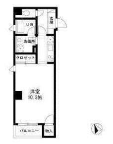 セントレジスM 202号室 間取り図