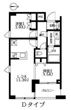 カーザビアンカ 207号室 間取り図