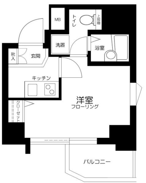 メインステージ白山 203号室 間取り図