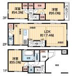 文京区小日向3丁目戸建  間取り図