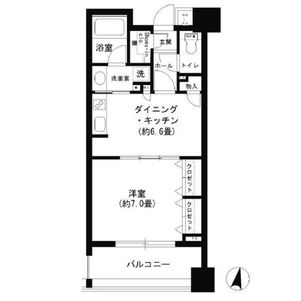 クリオ文京小石川 202号室 間取り図